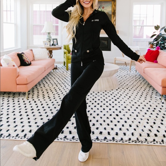 BCBG Flashback Track Suit in Black - Picture 2 of 8